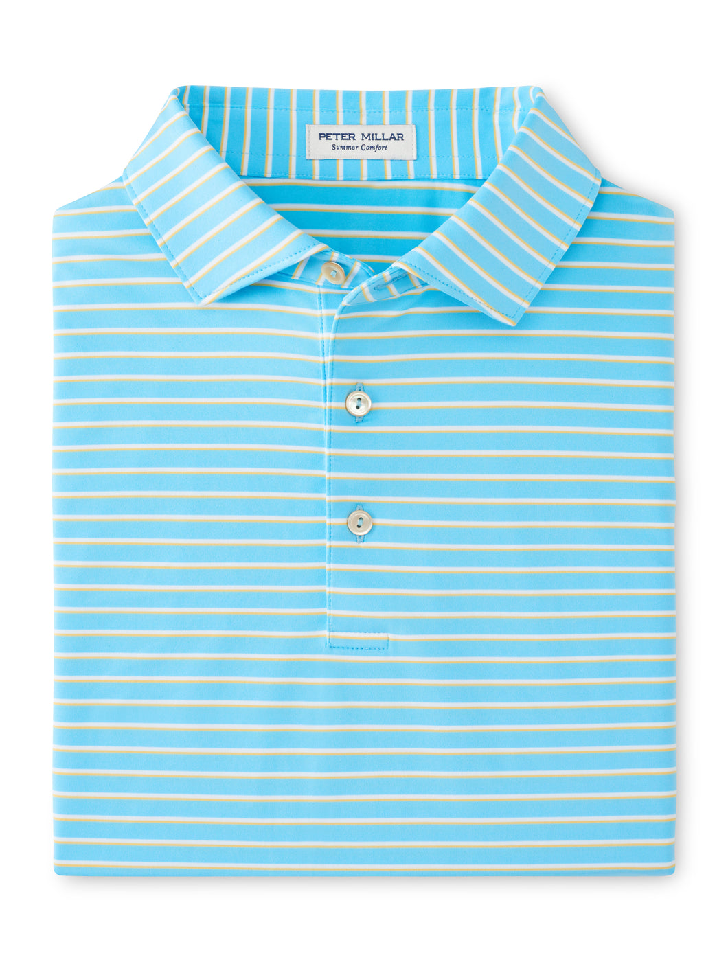 Peter Millar Dunnes Performance Jersey Polo in Maya Blue