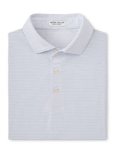 Load image into Gallery viewer, Peter Millar Highlands Performance Jersey Polo in White/Sailor Blue
