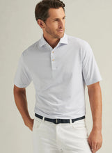 Load image into Gallery viewer, Peter Millar Highlands Performance Jersey Polo in White/Sailor Blue
