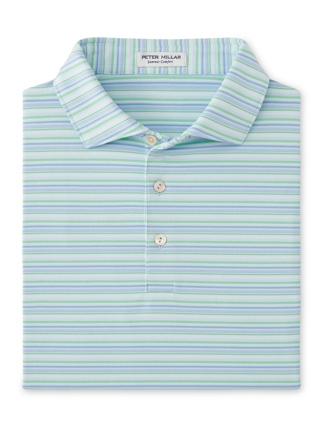 Peter Millar Atrium Performance Jersey Polo in Pale Blue