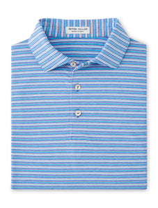 Peter Millar Avent Performance Jersey Polo in Blue Sea