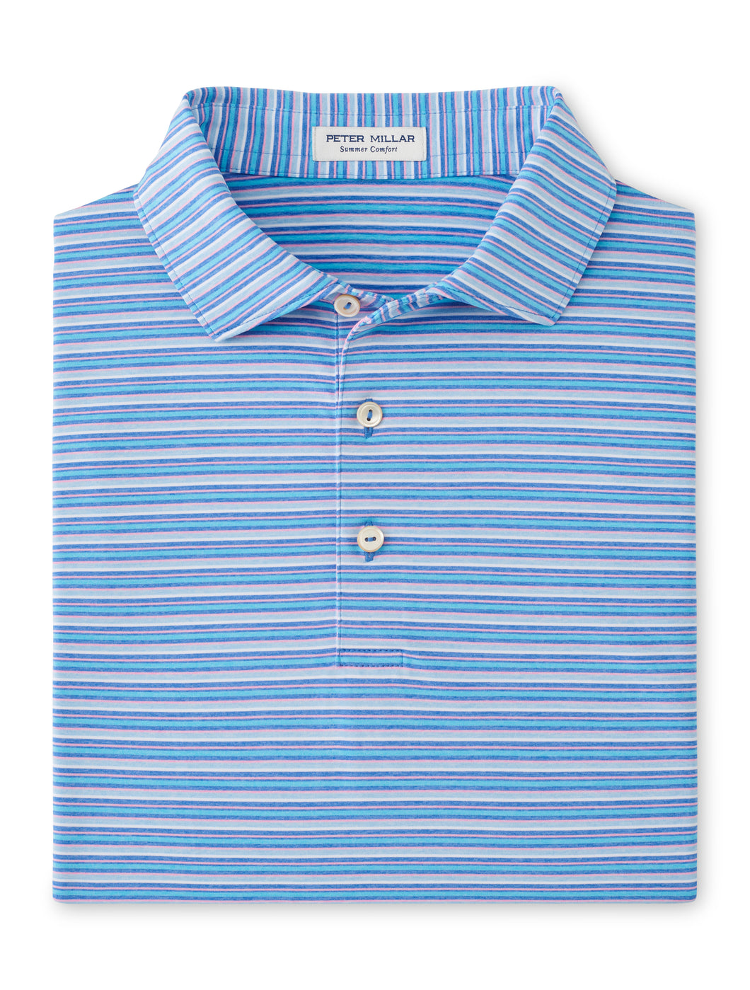 Peter Millar Avent Performance Jersey Polo in Blue Sea