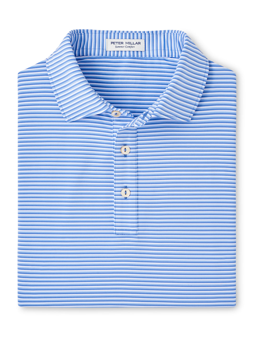 Peter Millar Linden Performance Jersey Polo in Blue Sea