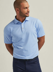 Peter Millar Linden Performance Jersey Polo in Blue Sea