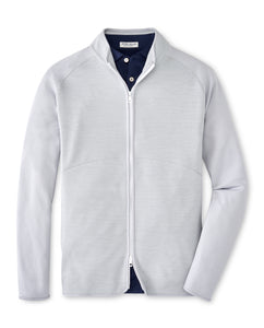 Peter Millar Vista Hybrid Full-Zip Jacket in British Grey