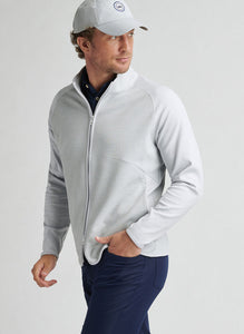 Peter Millar Vista Hybrid Full-Zip Jacket in British Grey