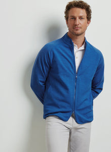 Peter Millar Vista Hybrid Full-Zip Jacket in Sailor Blue