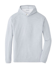 Load image into Gallery viewer, Peter Millar Pine Sugar Stripe Performance Hoodie in Gale Grey
