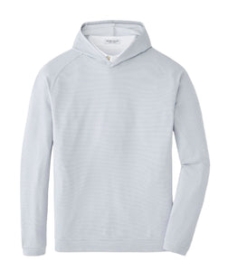 Peter Millar Pine Sugar Stripe Performance Hoodie in Gale Grey