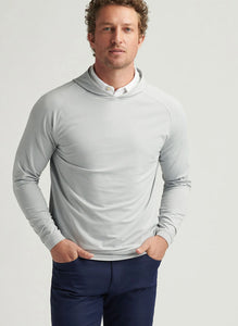 Peter Millar Pine Sugar Stripe Performance Hoodie in Gale Grey