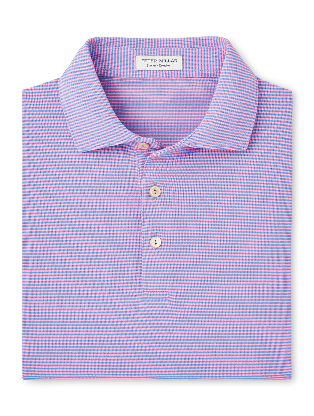 Peter Millar Candor Performance Mesh Polo in Blue Sea