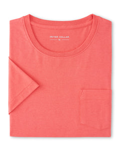 Peter Millar Crown Comfort Pocket Tee in Geranium