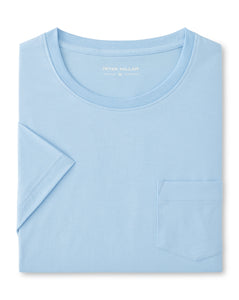 Peter Millar Crown Comfort Pocket Tee in Morning Blue