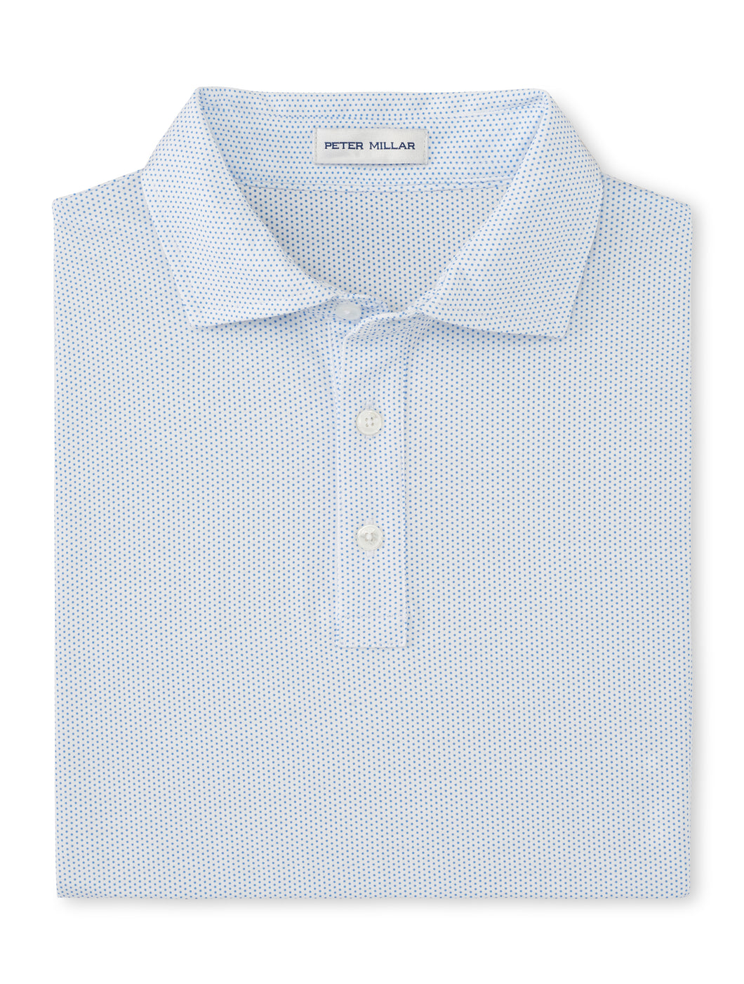 Peter Millar Polka Dot Crown Comfort Polo in Blue Poppy