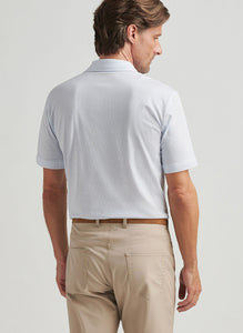 Peter Millar Polka Dot Crown Comfort Polo in Blue Poppy