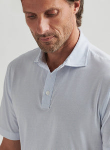 Peter Millar Polka Dot Crown Comfort Polo in Blue Poppy