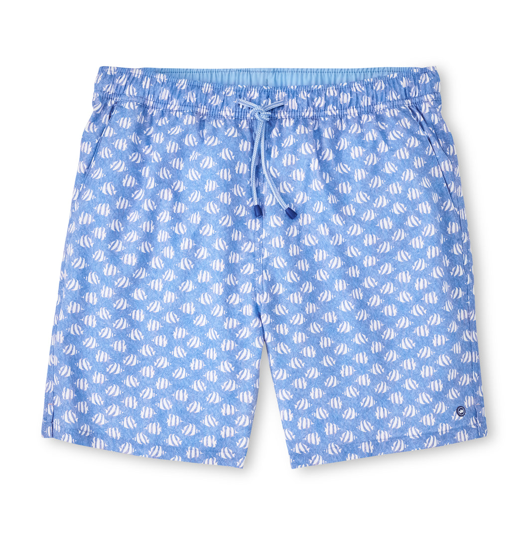 Peter Millar Seaway Swim Trunk in Marina Blue