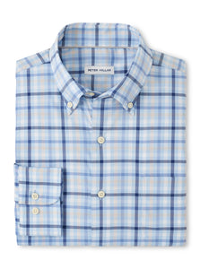 Peter Millar Chambly Crown Lite Cotton Sport Shirt in Morning Blue