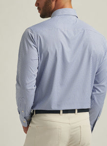 Peter Millar Derwent Performance Twill Sport Shirt in Sport Navy