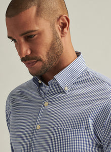 Peter Millar Derwent Performance Twill Sport Shirt in Sport Navy