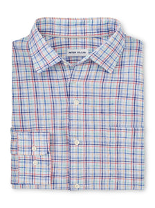 Peter Millar Clambake Linen Sport Shirt in Multi