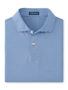 Peter Millar Ambrose Performance Jersey Polo in Ocean Blue