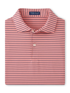 Peter Millar Bridge Performance Jersey Polo in Pink Crepe