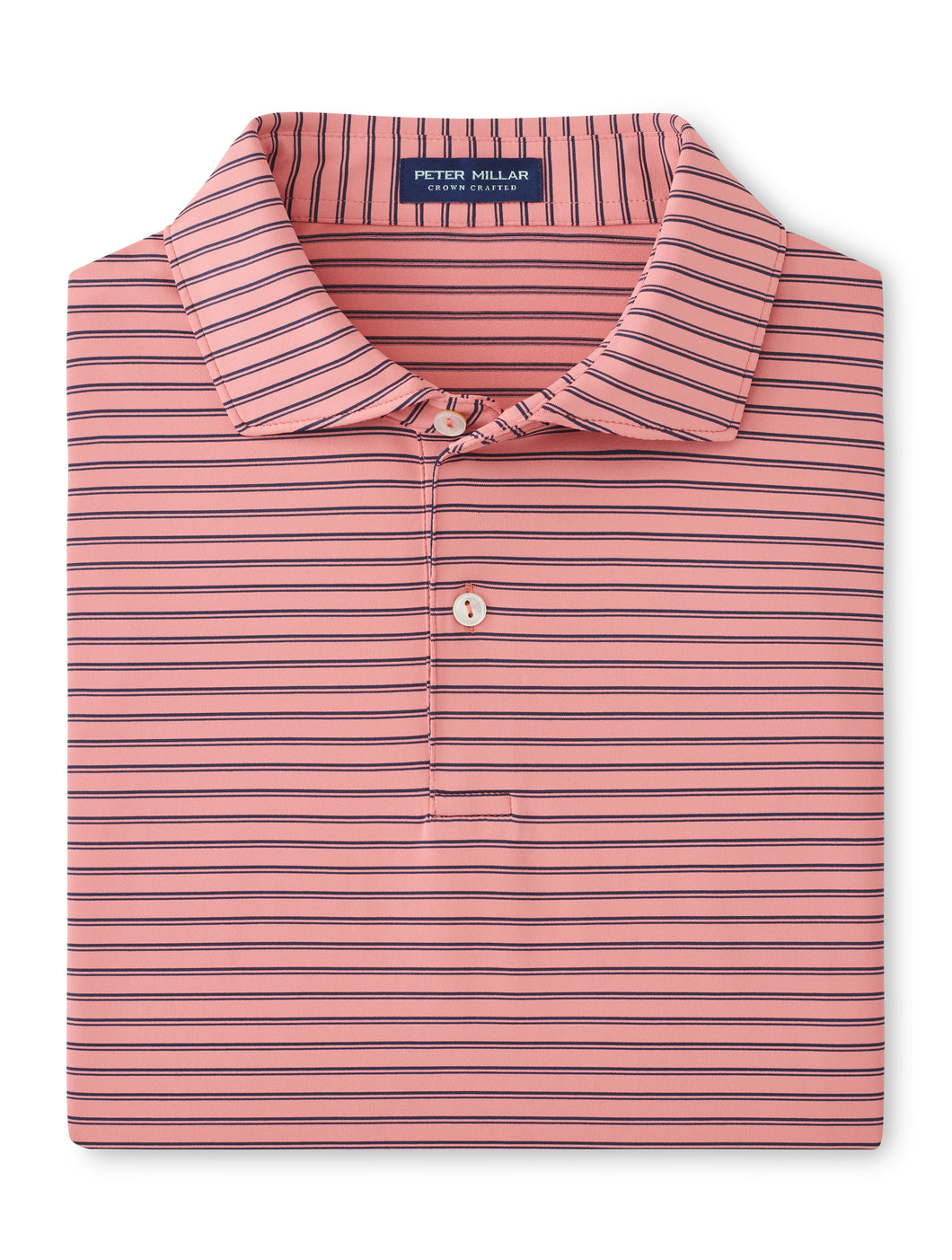 Peter Millar Bridge Performance Jersey Polo in Pink Crepe