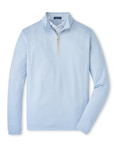 Peter Millar Albatross Cotton-Blend Pique Quarter Zip in Angelite