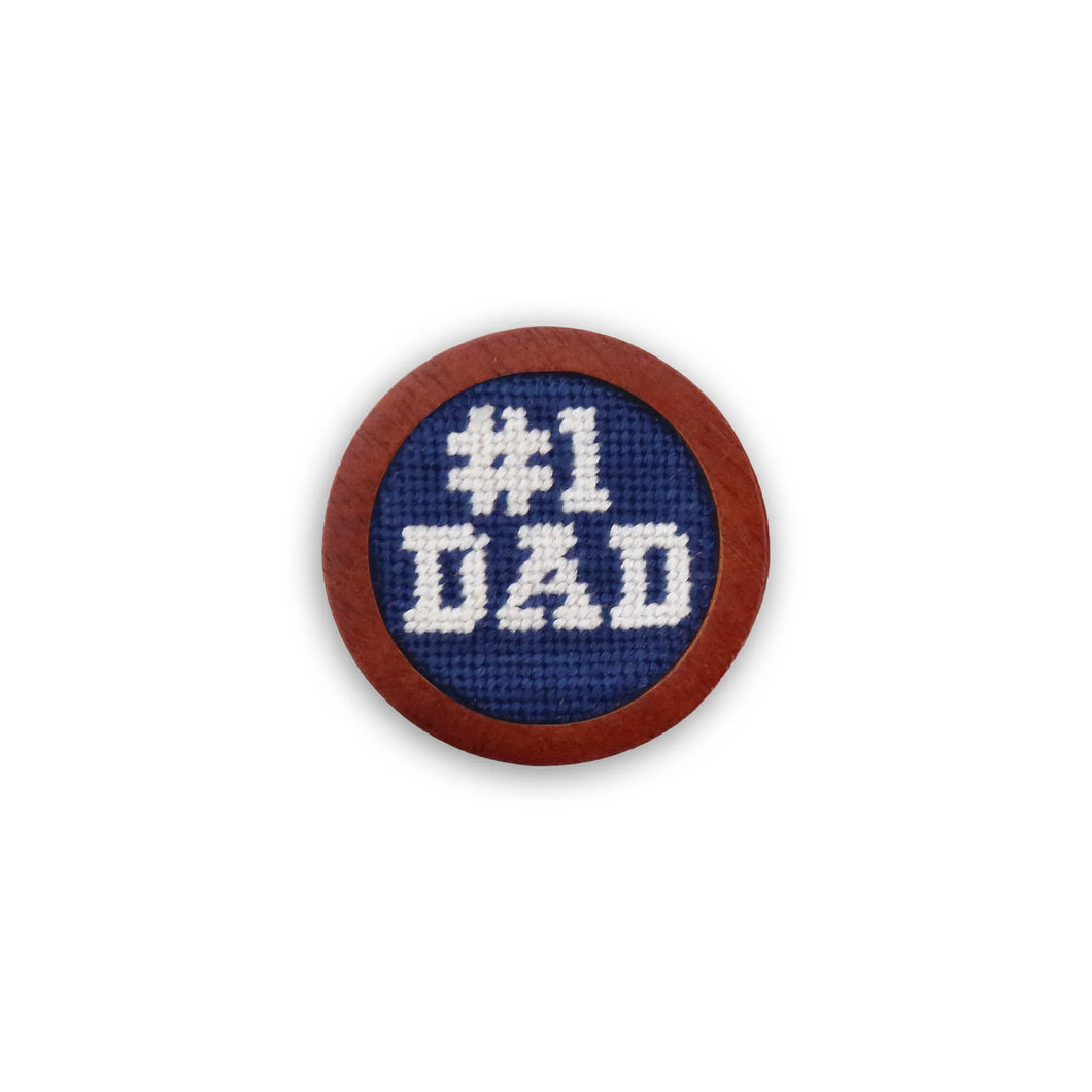 Smathers & Branson Number One Dad Golf Ball Marker in Classic Navy