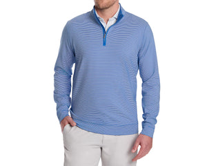 Holderness & Bourne Sherwood Pullover in Marlin Blue/White
