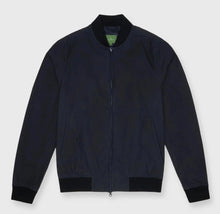 Load image into Gallery viewer, Sid Mashburn Bomber Jacket in Navy Dry Waxed Cotton
