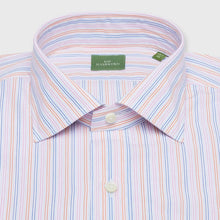 Load image into Gallery viewer, Sid Mashburn Spread Collar Dress Shirt in Multi Stripe Poplin
