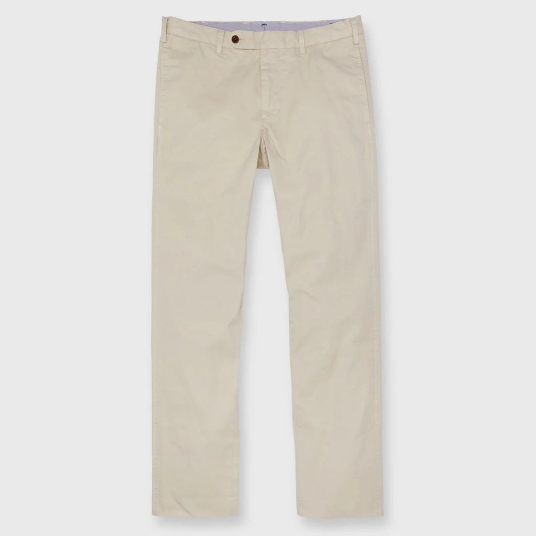 Sid Mashburn Garment-Dyed Sport Trouser in Khaki LIghtweight Twill
