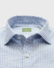 Load image into Gallery viewer, Sid Mashburn Spread Collar Sport Shirt in Sky Gingham Brushed Twill

