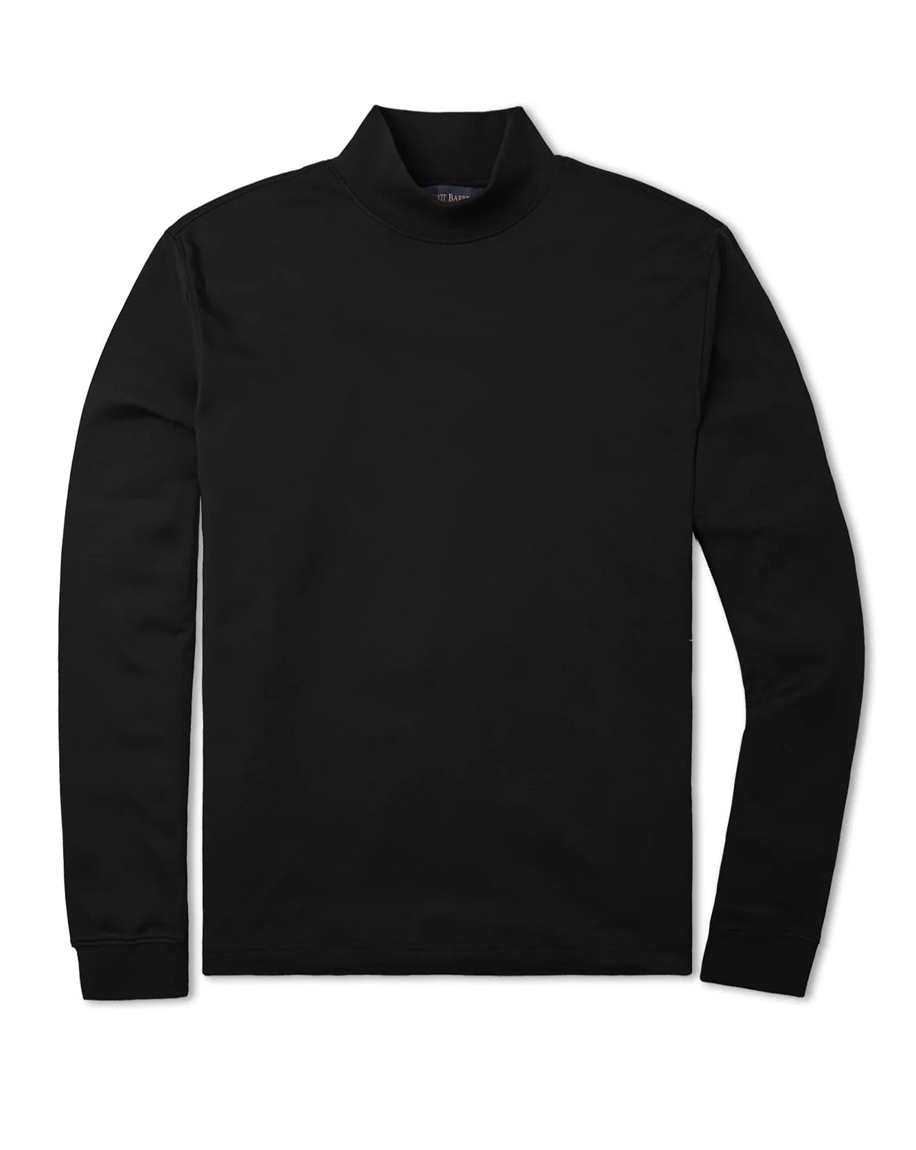 Scott Barber Pima Mock Turtleneck in Black Boardroom Clothing Company