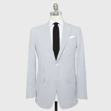 Load image into Gallery viewer, Sid Mashburn Virgil No. 2 Jacket in Blue/White Seersucker
