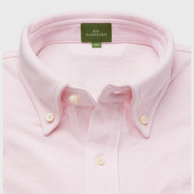 Load image into Gallery viewer, Sid Mashburn Short Sleeved Knit Button-Down Popover in Pink Oxford
