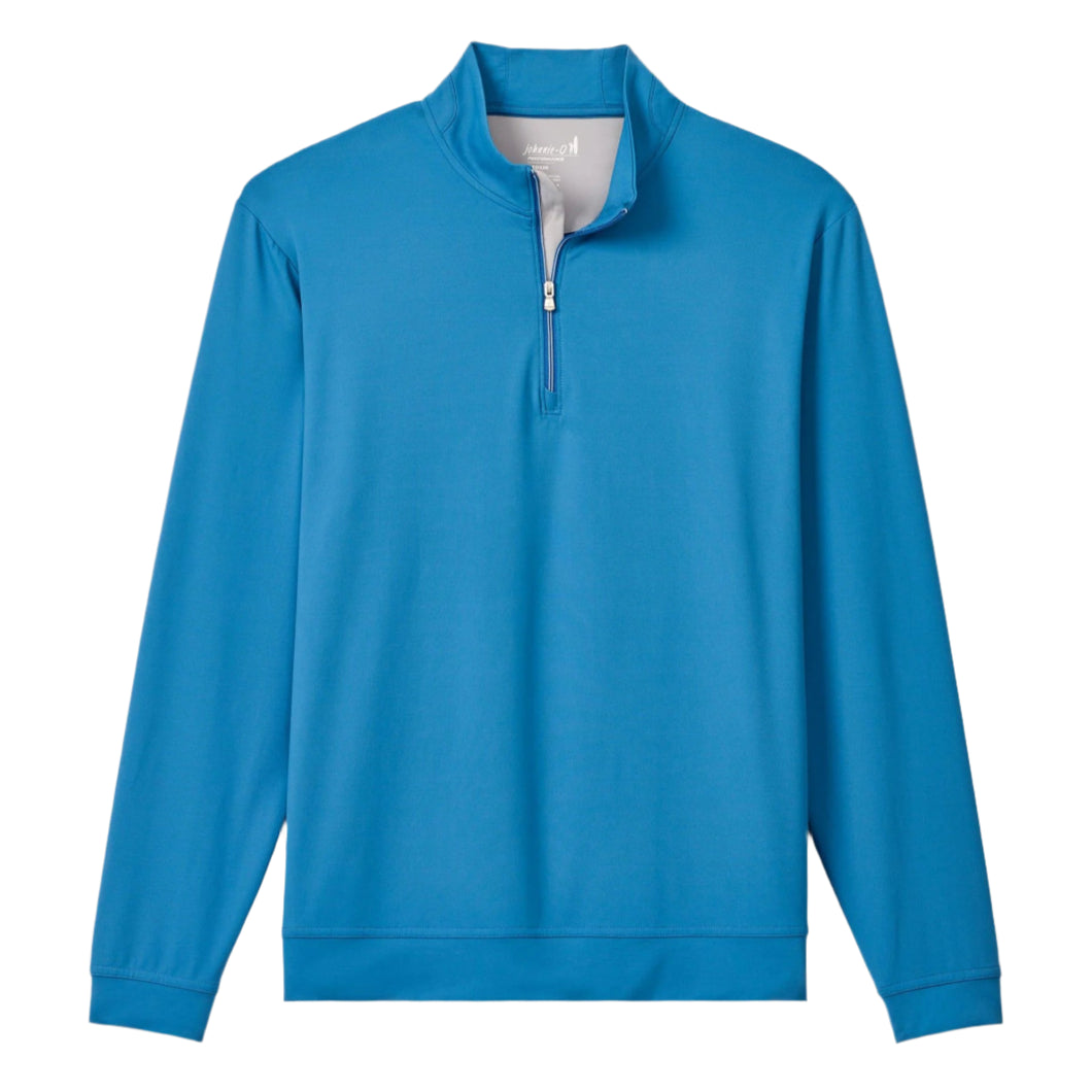 Johnnie-O Motion Performance Quarter-Zip in Barrels Blue