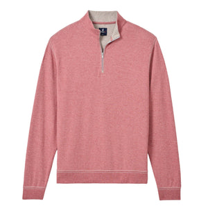 Johnnie-O "Hanks" Lightweight Sully Quarter-Zip Pullover in Fireball