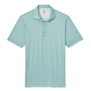 Johnnie-O Fernando Performance Jersey Polo in Green Grass