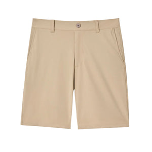 Johnnie-O Stretch-Knit Pull-On Short in Khaki