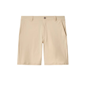 Johnnie-O Stretch-Knit Pull-On Short in Stone