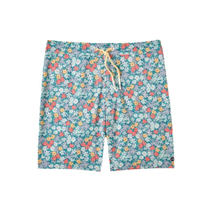 Johnnie-O 7" Elastic Surf Shorts in Lake Secret Garden