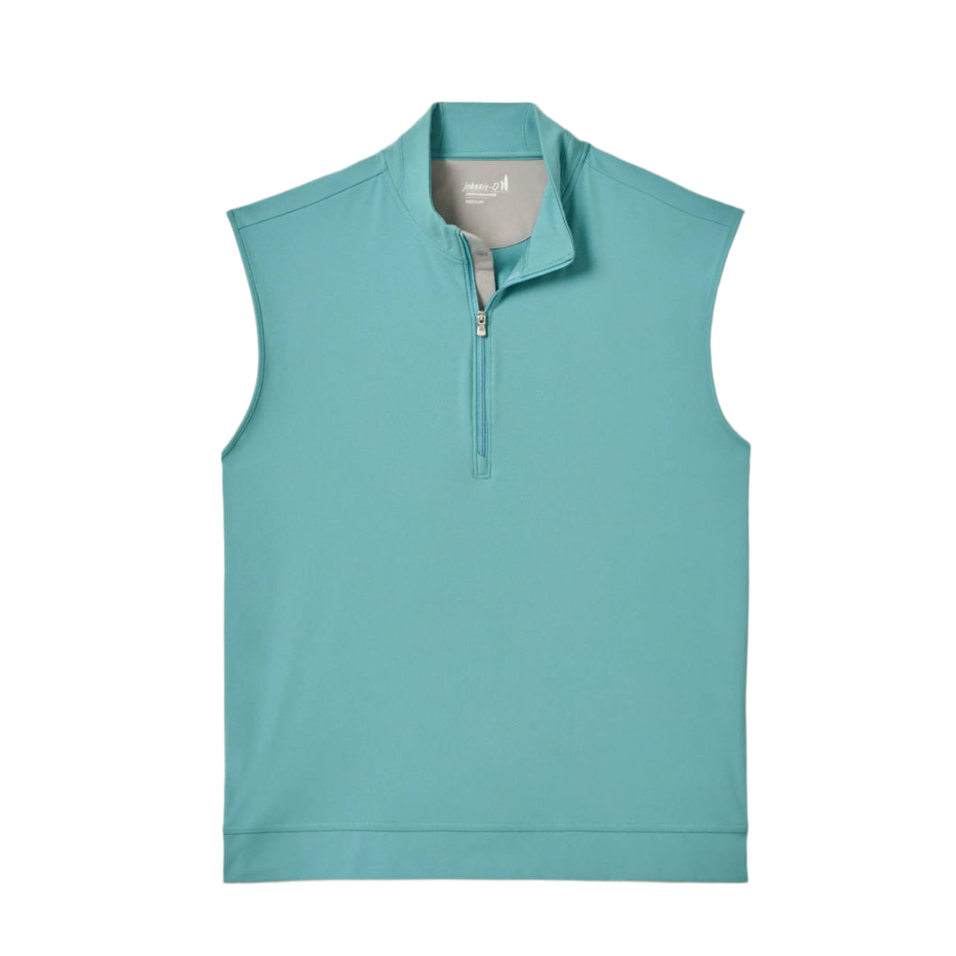 Johnnie-O Torque Quarter-Zip Vest in Green Grass