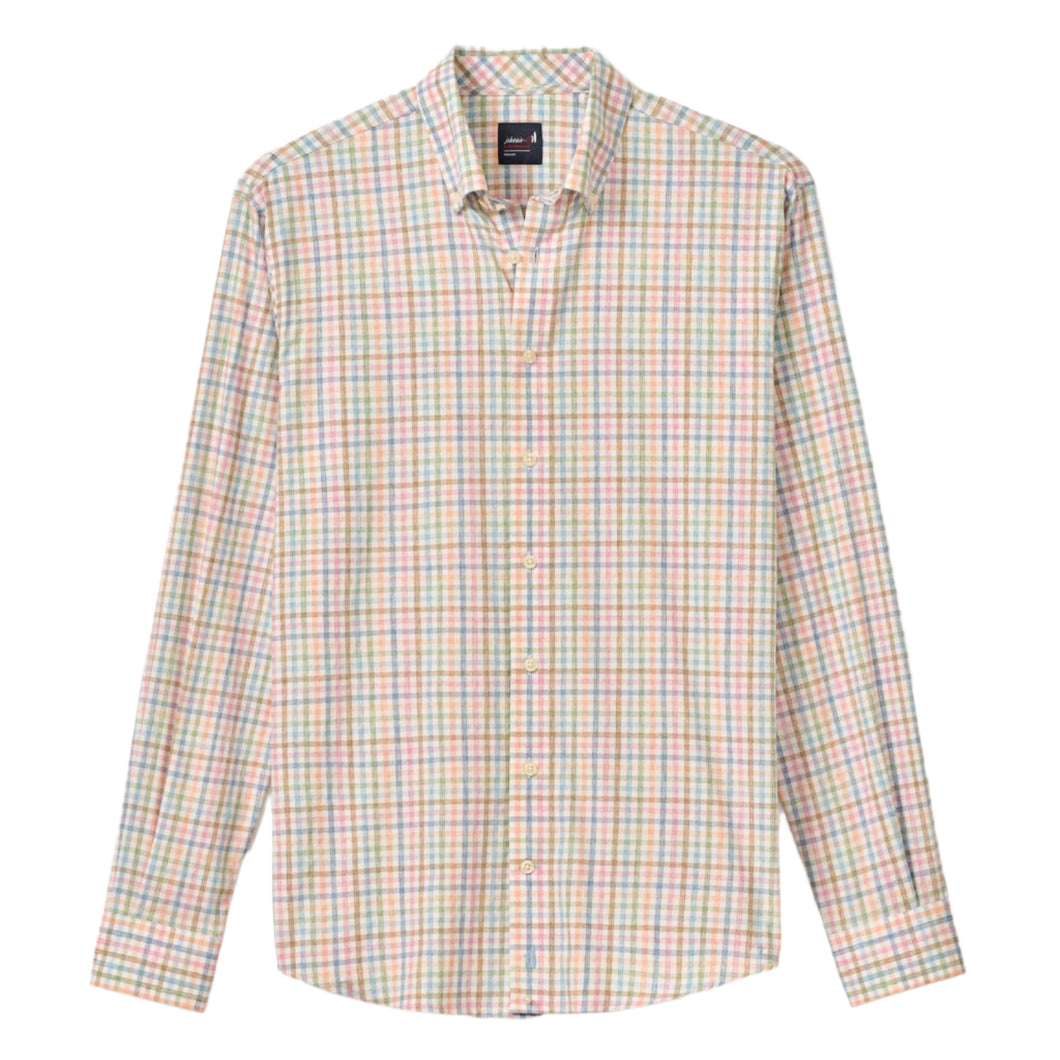 Johnnie-O Kyler Performance Button Up Shirt in Malibu