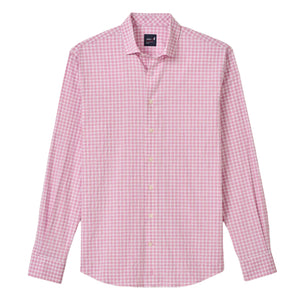 Johnnie-O Westwood Performance Button Up Shirt in Porto Pink