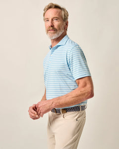 Johnnie-O Danny Striped Performance Jersey Polo in Majorca