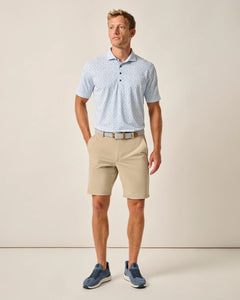 Johnnie-O Stretch-Knit Pull-On Short in Khaki