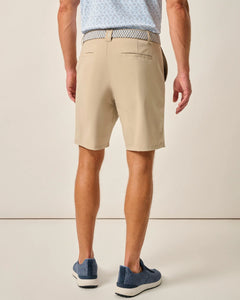 Johnnie-O Stretch-Knit Pull-On Short in Khaki